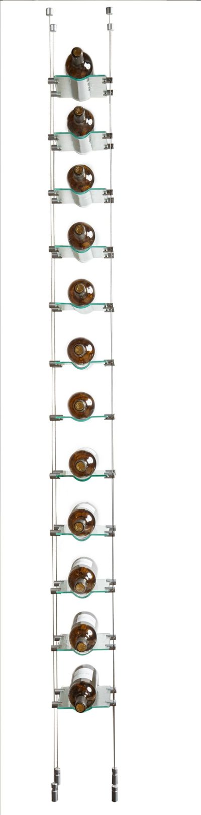 12 Bottle Float Cable Wine Racking Display Kit