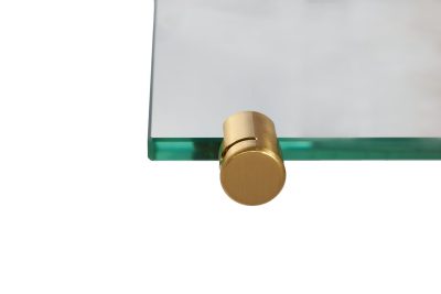 Float Gold With Clear Glass - Shelving Unit 2 Float Glass Shelving Unit